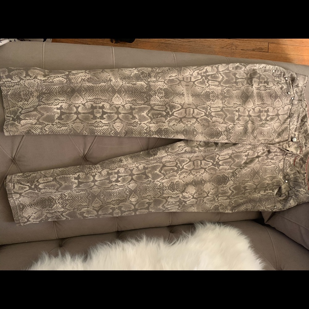 Snake Print Jeans